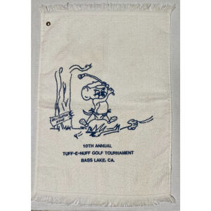 Vintage Bass Lake California Tuff E Nuff Tournament 10th Annual Golf Towel 13B